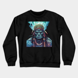 Ayahuasca And the Old Shaman Ritual Crewneck Sweatshirt